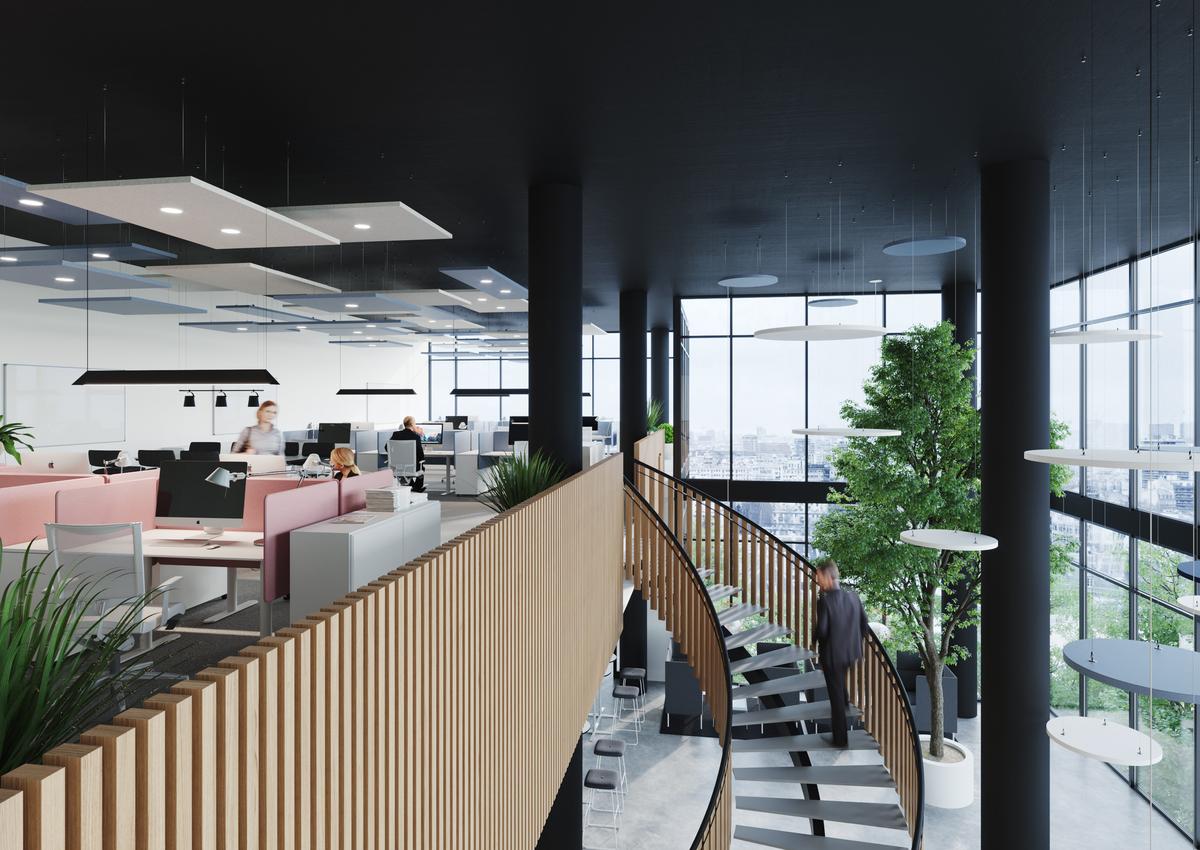 Akustik Deckensegel Ecophon Solo in verschiedenen Formen, Formaten und Farben